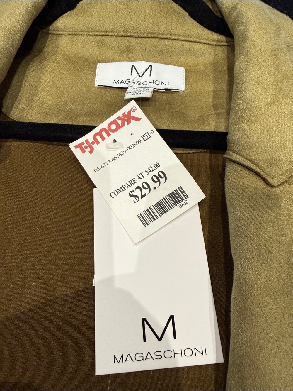 Magaschoni faux suede sleeveless Duster, size XL - Picture 7 of 7